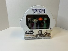 Disney Star Wars Pez Dispenser Set  The Mandalorian / Grogu Gift Tin  SEALED NEW