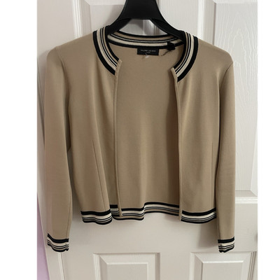 Valerie Stevens Petites Women's Beige Knit Full Zip Cardigan Sweater PM