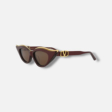 Valentino Garavani VLS-114 Women's Red Cat Eye Sunglasses 49-18-142