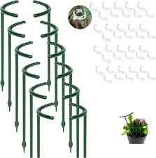12 Pack Plant Support for Indoor and Outdoor Small Plants，Half Round for Potted 