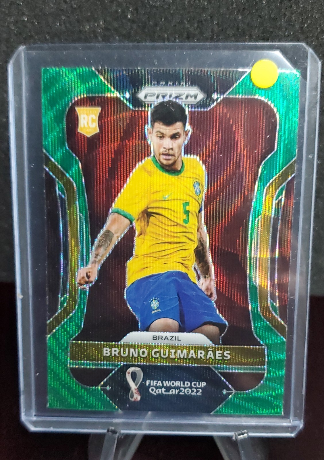 2022 Panini Prizm World Cup Qatar - Bruno Guimaraes #27 Green Wave Prizm (RC)