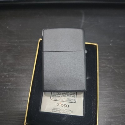 Vintage 1995 Marlboro Man Cowboy Black Matte Zippo Lighter New In