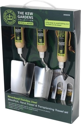 Spear & Jackson 3056KEW Kew Gardens Neverbend Edelstahl 3-teiliges Kelle Geschenkset