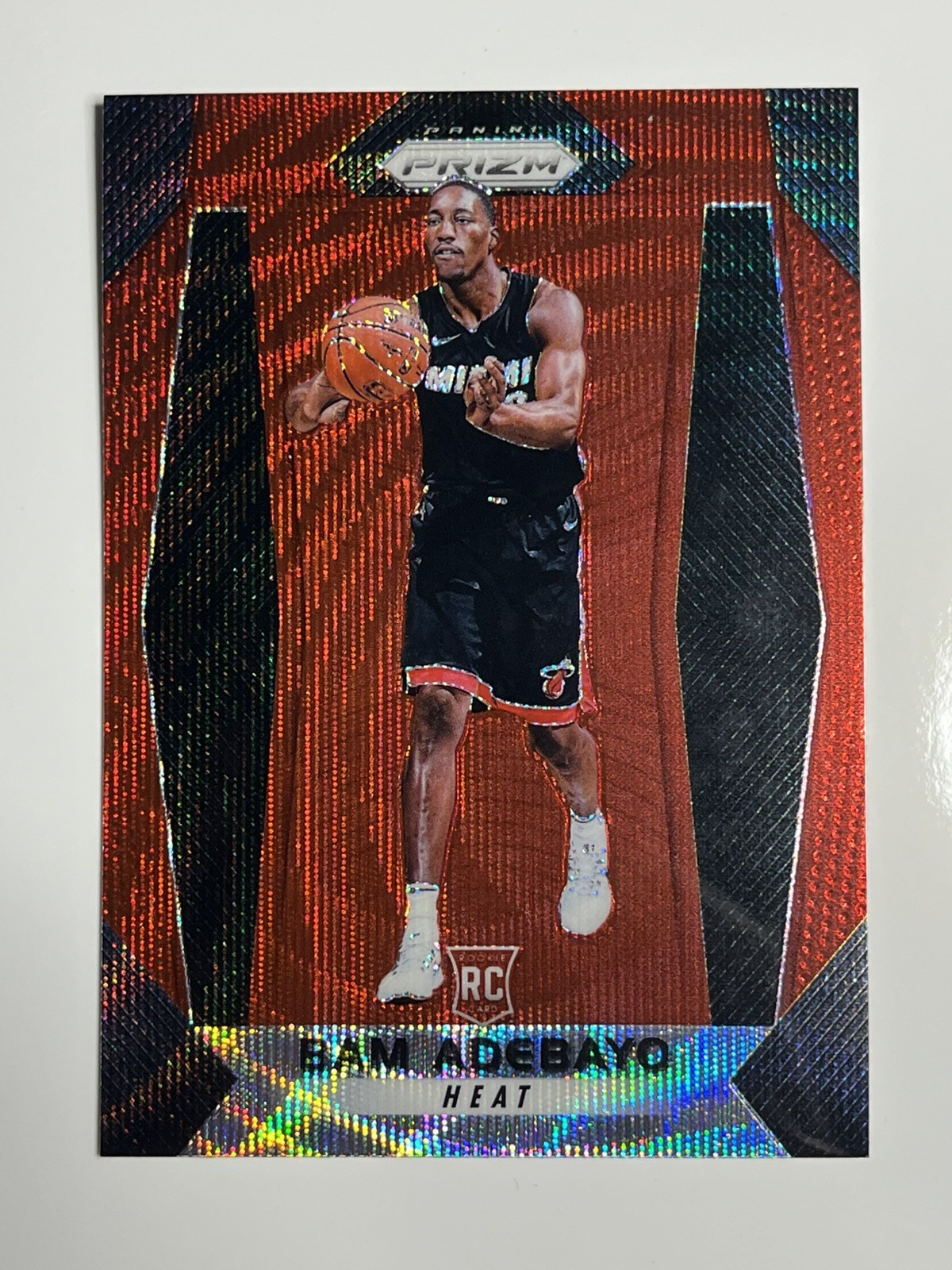 2017-18 Panini Prizm BAM ADEBAYO Red Ruby Wave RC #51 RECORD BREAKING 83PTS!!!