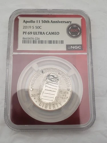 2019S Apollo 11 Kennedy Half Dollar NGC PF69 Ultra Cameo