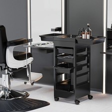 Salon Trolley Cart with Wheels, 5 Drawers, Beauty Cart, Hair Cart, Barber Cart