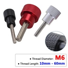 M6 Knurled Thumb Screws High Head Hand Grip Knobs Aluminum  Stainless Steel DIY