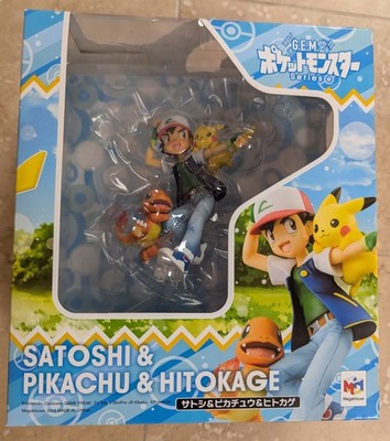 Pokemon Megahouse G.E.M Series Ash Satoshi & Pikachu & Hitokage Charmander CIB