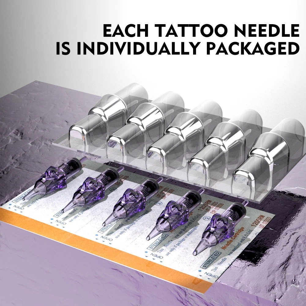 Tattoo Needle Cartridges Professional Sterile Size 50Pcs Mixed RL RS RM M1 image 7