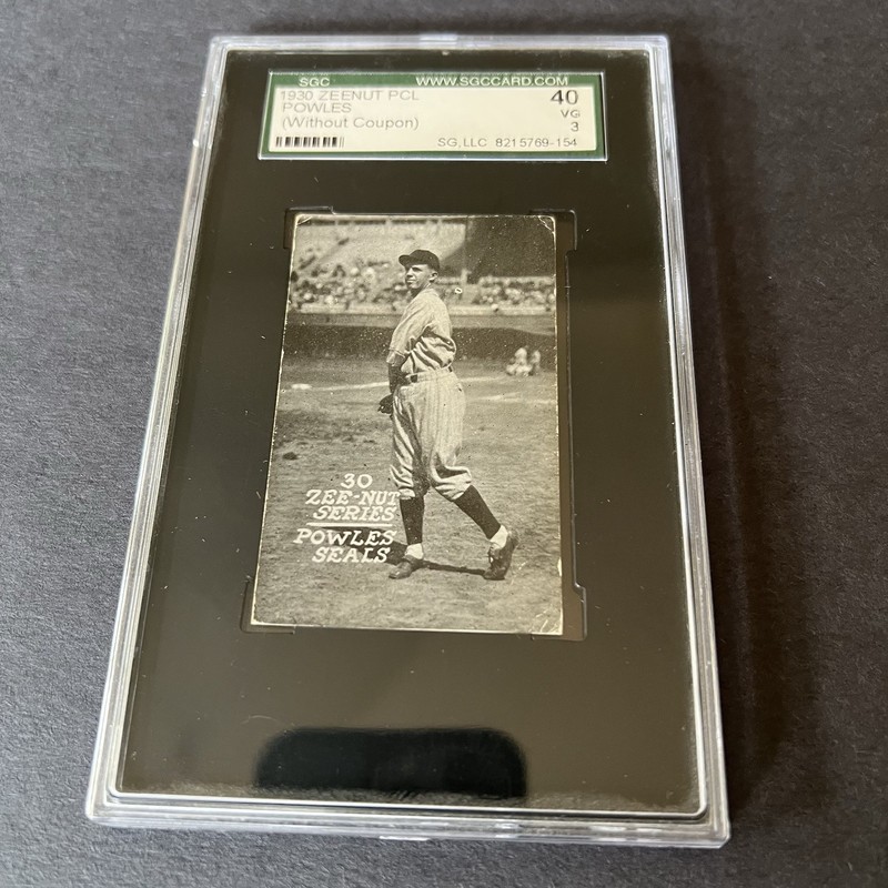 1930 Zeenut Minor League Baseball George Powles Seals VG (SGC 3)