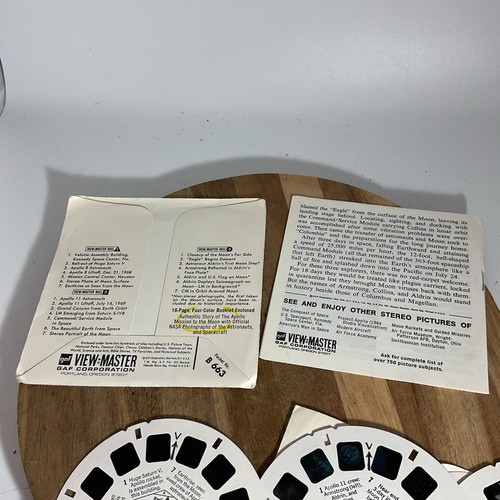 Apollo Moon Landing View Master Reels Booklet And Envelope 1969 - Picture 6 of 6
