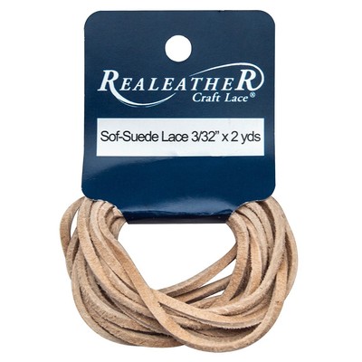 Echtleder (R) Handwerk Sof-Wildleder Spitze 3/32''X2yd-beige-SPS02-2008