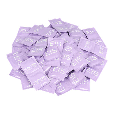 EIS Kondome 100, 53 mm, Gleitgel, naturfarben, glatt, Reservoir, Latex