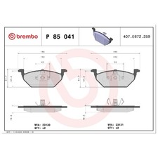 Satz Bremsbeläge Bremsklötze vorne für Seat Leon 1M1 MII KF1 Toledo 2 | 18683