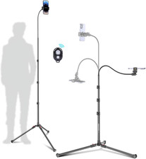 87" Phone Tripod Overhead Flexible Tall Tripod Stand With Remote Selfie Stick Co