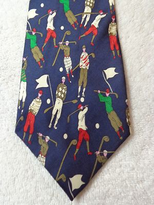 GIORGIO ARMANI MENS TIE GOLF THEME 4 X 59