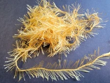 4  Yards SULFUR ORANGE Crystal Ice Hackle Feather Replacement Fly Tying