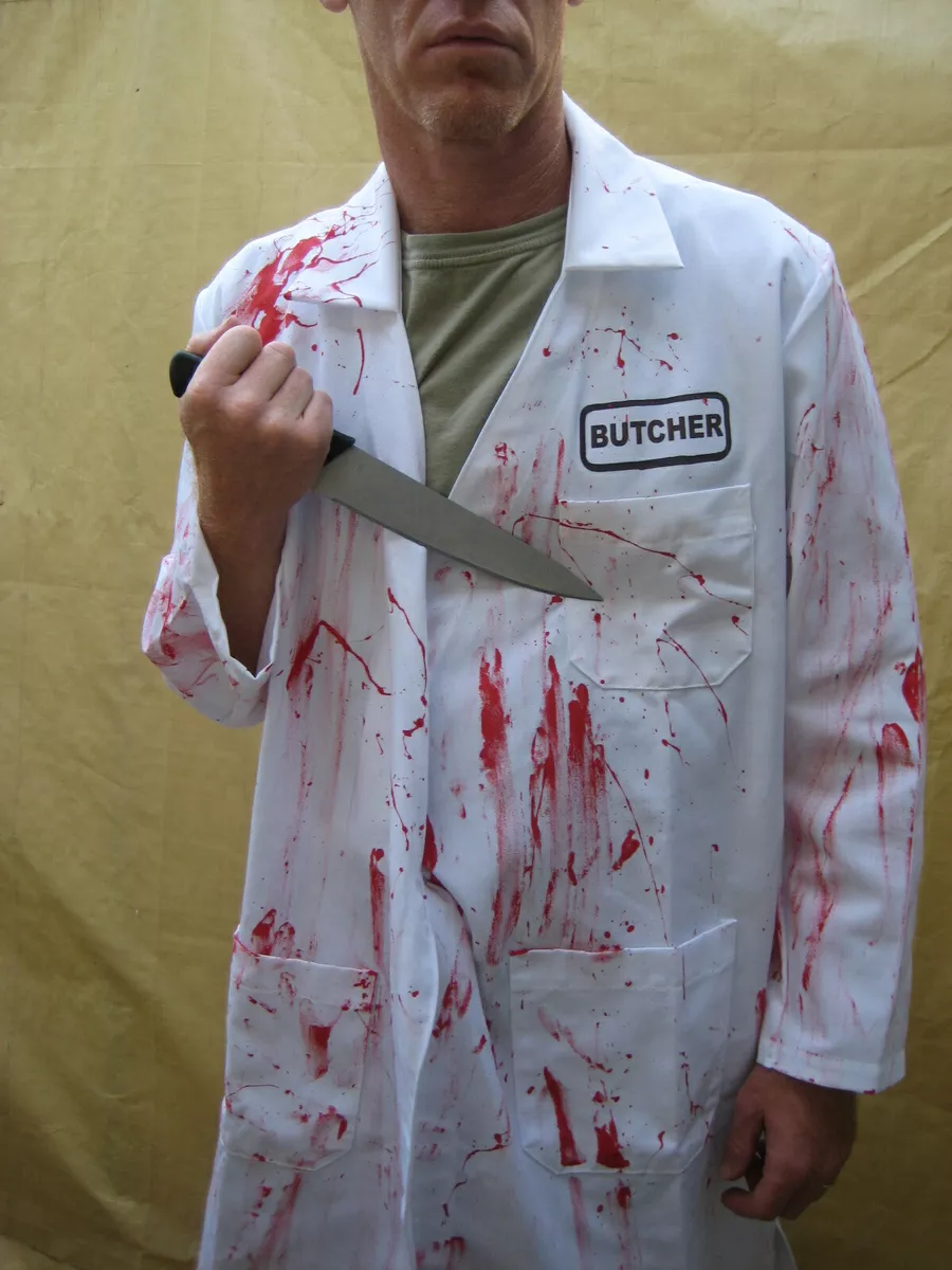 Butchers white shop coats