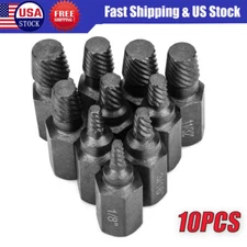 10Pcs Screw Extractor Set Hex Head Multi-Spline Easy Out Bolt Extractor Tool Kit
