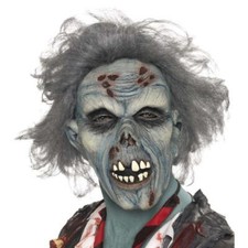 Decaying Zombie Mask Adult Grey
