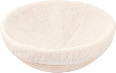 Kitchen Master Bread Proofing Basket   Round Willow 9 inch Banneton Brotform