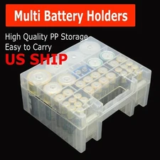 Battery Storage Organizer Tester Carry Case Bag Hold Batteries AA AAA C D 9V