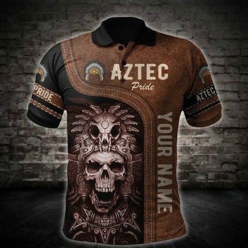 Mexico Aztec Pride Polo Shirt Eagle 
