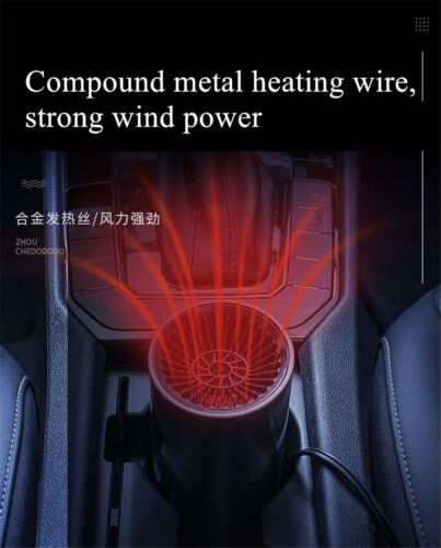 Car Cup-shaped Heater Portable Defogger Defroster Demister Cooling Heating Fan - Picture 4 of 18