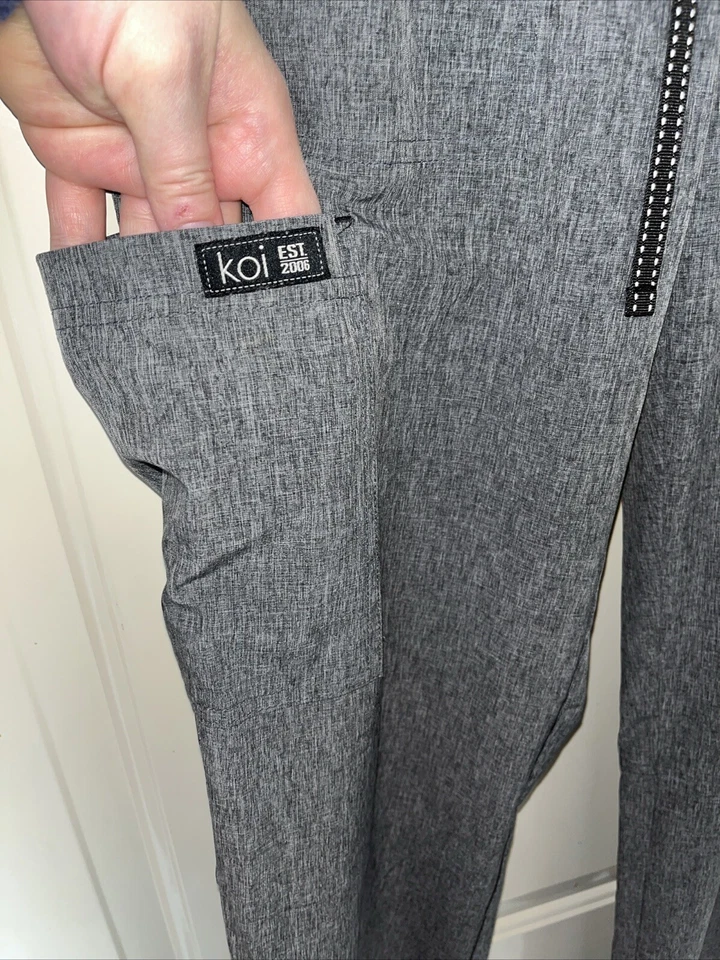 Женские штаны Koi Basics очень маленькие высокие вересковый серый скраб  - Изображение 2 из 4