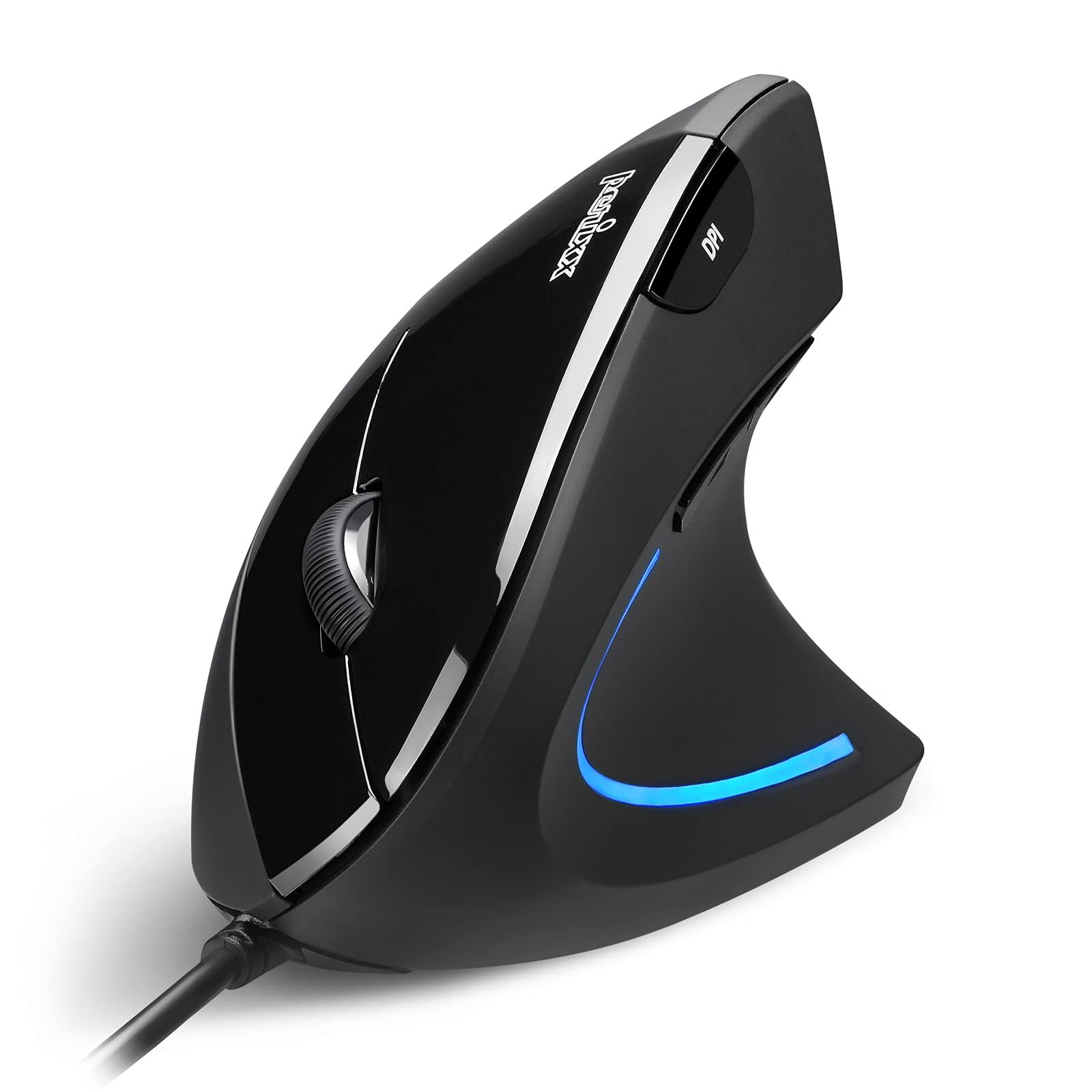 Perixx PERIMICE-513 Vertical Ergonomic Wired Mouse with 6 Buttons 1000-1600 DPI Adjustable