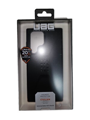 UAG Civilian Series Slim Protective Case for Samsung Galaxy S22 Ultra 5G - Black