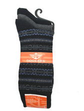 NEW 3 PAIRS PACK DOCKERS MENS COTTON BLEND CREW SOCKS WITH ORANGE IN LINER RING