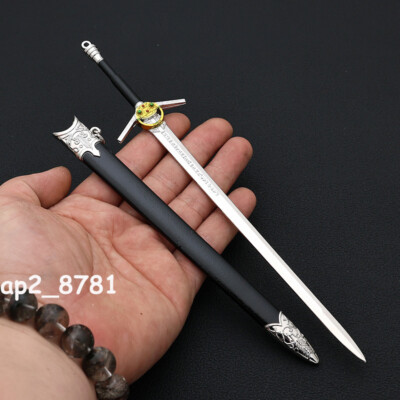 1/6 8.66'' Metal Medieval Long Sword For Witcher 12'' Action Figure Accessory