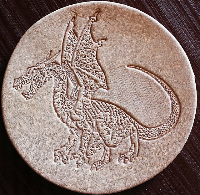 Leather Embossing Stamp WINGED DRAGON for Veg Tanned Leather eBay