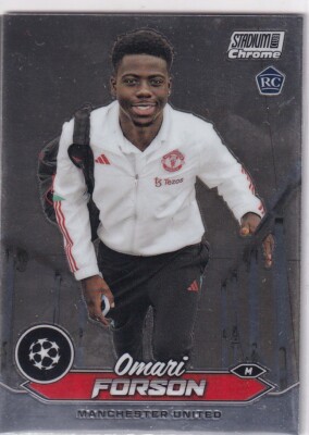 Topps 2024 Chrome Stadium Club Champions League No. 44 Omari Forson Rookie