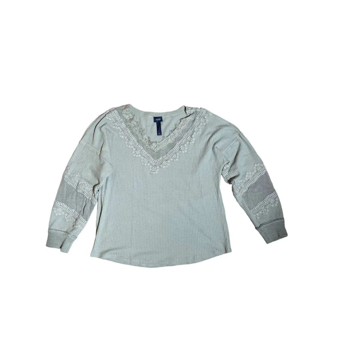 Waffle hotsell knit blouse