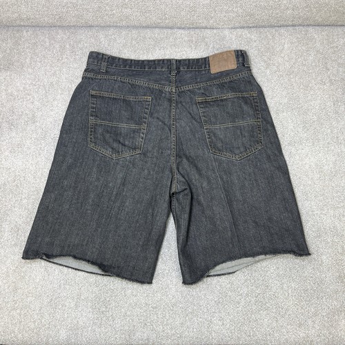VINTAGE PJ Mark Shorts Mens Size 40 Black Denim Baggy 90s Y2K Rap 10.5" Inseam - Picture 2 of 6