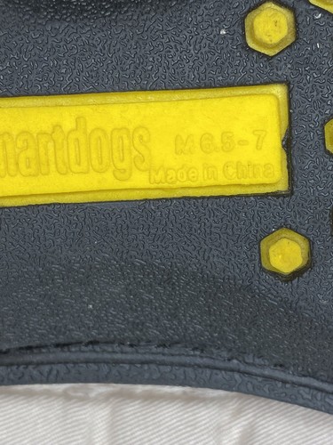 Smartdog Yellow Leather Strap Thong Flip Flops Sz. M6.5-7 - Picture 7 of 7
