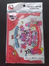 DAISO Japan Sanrio 50th aAnniversary Masking Tape Zip Bag Fasten Case B6 size