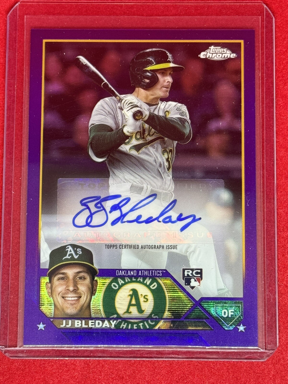 2023 Topps Chrome Purple Refractor Rookie Auto /250 JJ Bleday!! 🔥 HOT!! A’s