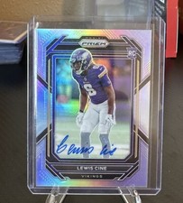 Lewis Cine 2022 Panini Prizm SILVER PRIZM ROOKIE CARD RC AUTO #380 Vikings 🔥