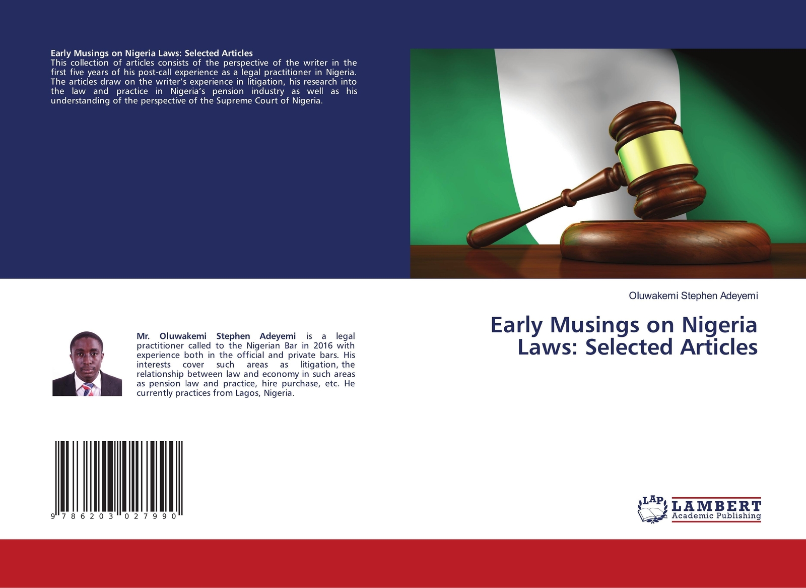 Thumbnail - Early Musings On Nigeria Laws: Selected Articles | Oluwakemi Stephen