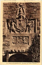 Old postcard AK Haut-KOENIGSBURG - HOHKÖNIGSBURG - badge of the entrance gate (488240)