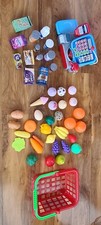 Childs Electronic Casdon Till, Shopping Basket And Food. 