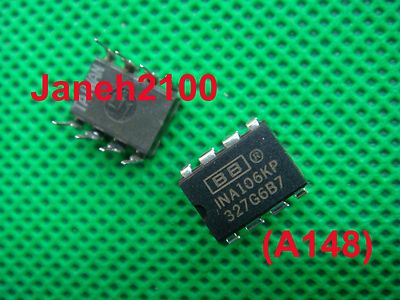 1p BB INA106KP Precision Gain = 10 DIFFERENTIAL DIP-8 AMPLIFIER (A148)