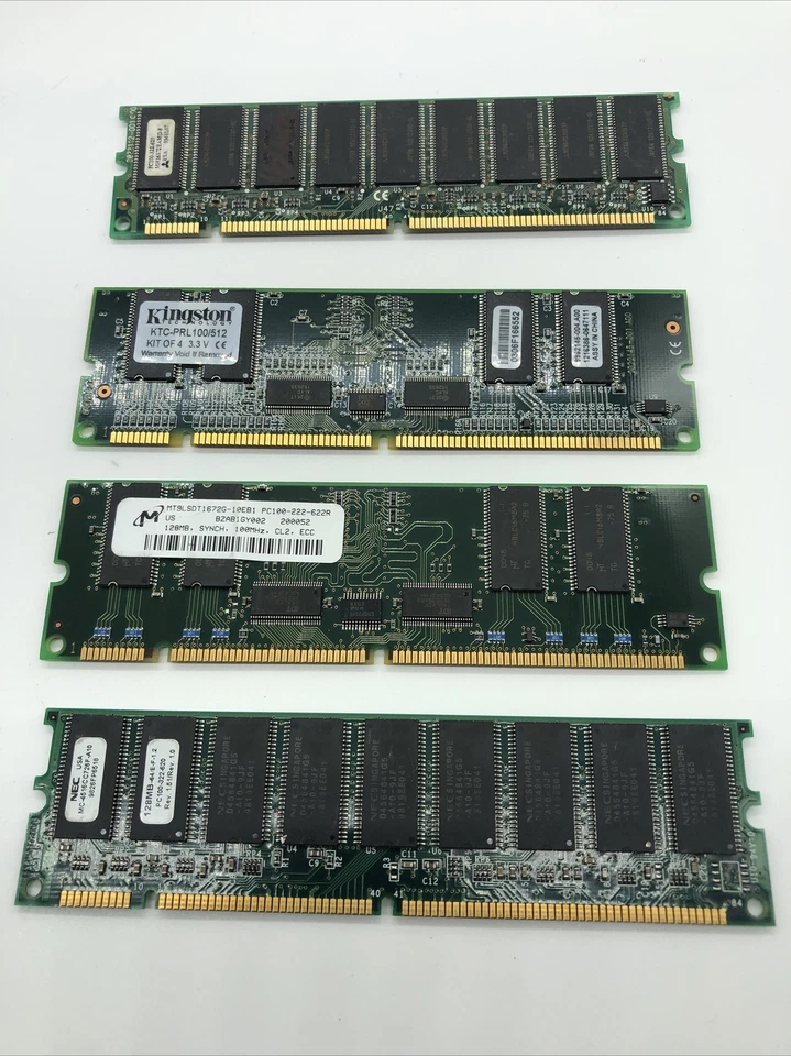 128MB PC-100 168Pin ECC DIMM Memory Module 16x72 128 MEG Kingston Micron PC100 - Image 4 of 4