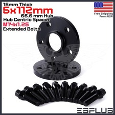 2 15mm Thick Bmw G-body 5x112 C.b 66.6 Wheel Spacer Kit 14x1.25 Bolts Included 2 15mm Thick Bmw G-body 5x112 C.b 66.6 Wheel Spacer Kit 14x1.25 Bolts Included