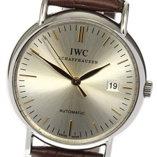 IWC Portofino Silver Men's Brown Leather Watch - IW356303 for sale online |  eBay