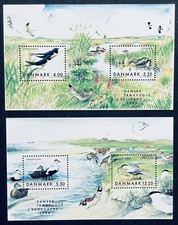 2 - 1999 MNH DINAMARCA AVES MARINAS HOJAS DE SELLO AVES MARINAS CHARRÁN ÁRTICO GANSOS GOLONDRINAS