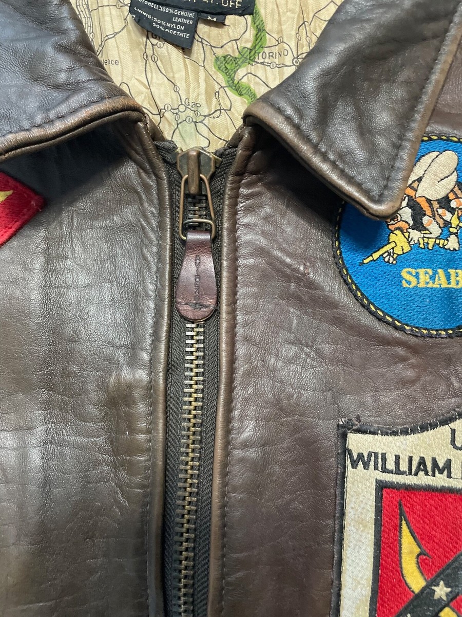 AVIREX G-1 | Brown Leather Flight Bomber Jacket | Top Gun AVIREX G-1 | Brown Leather Flight Bomber Jacket | Top Gun